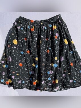 ModCloth Science Organic Chemistry Skirt Lined Pockets Size L Cotton